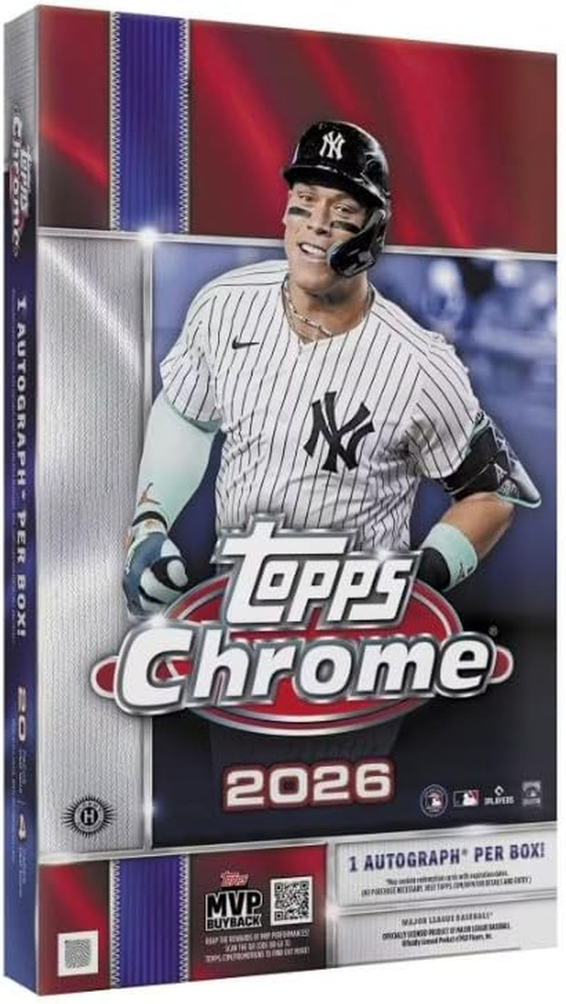 2026 Topps Chrome Baseball Sealed Hobby Box (1 Auto/Box)