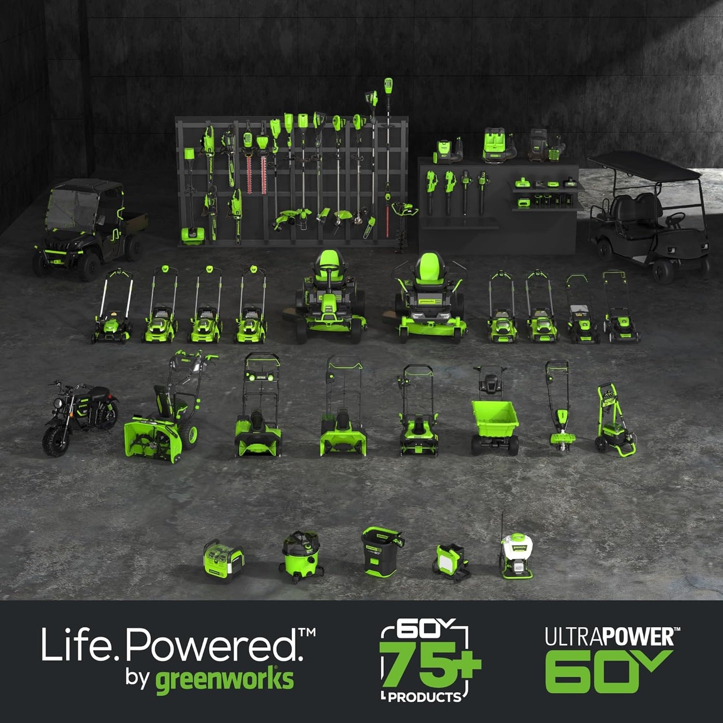 Greenworks 60V 21 in Push Lawn Mower, 5.0 Ah Battery and Charger