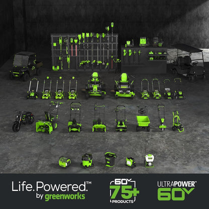 Greenworks 60V 21 in Push Lawn Mower, 5.0 Ah Battery and Charger