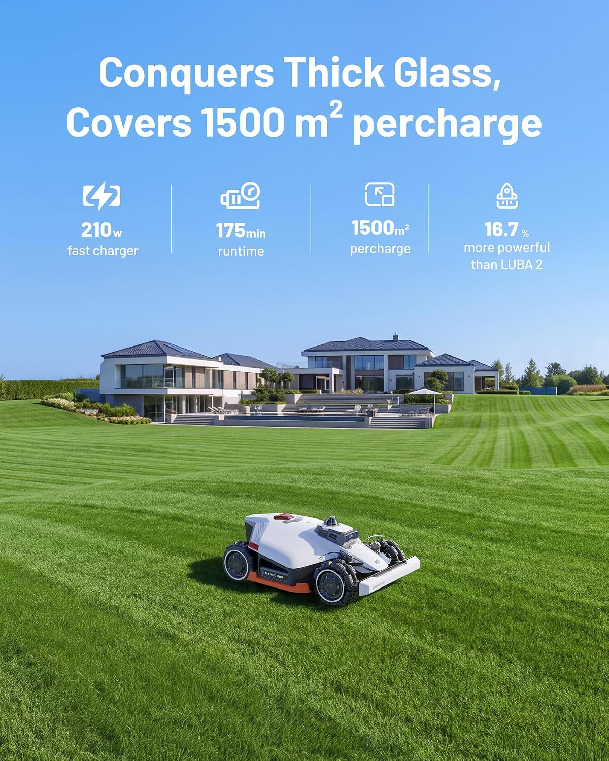 LUBA 3 AWD 3000 Robotic Lawnmower without Boundary