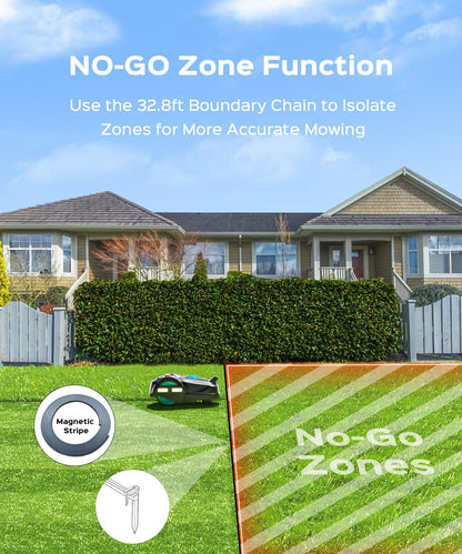 2026 New M800Plus Robot Lawn Mower, 8611 Sq.Ft, Jet Black | Wire Free, GPS & 3D Vision, 32.8 Ft Magnetic Stripe, Obstacle Avoidance, Auto-Charging, APP Control, Bow-Shaped Mowing