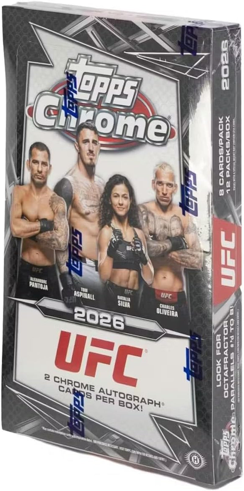 2026 Topps Chrome UFC Hobby Trading Card Box (2 Autographs per Trading Card Box)