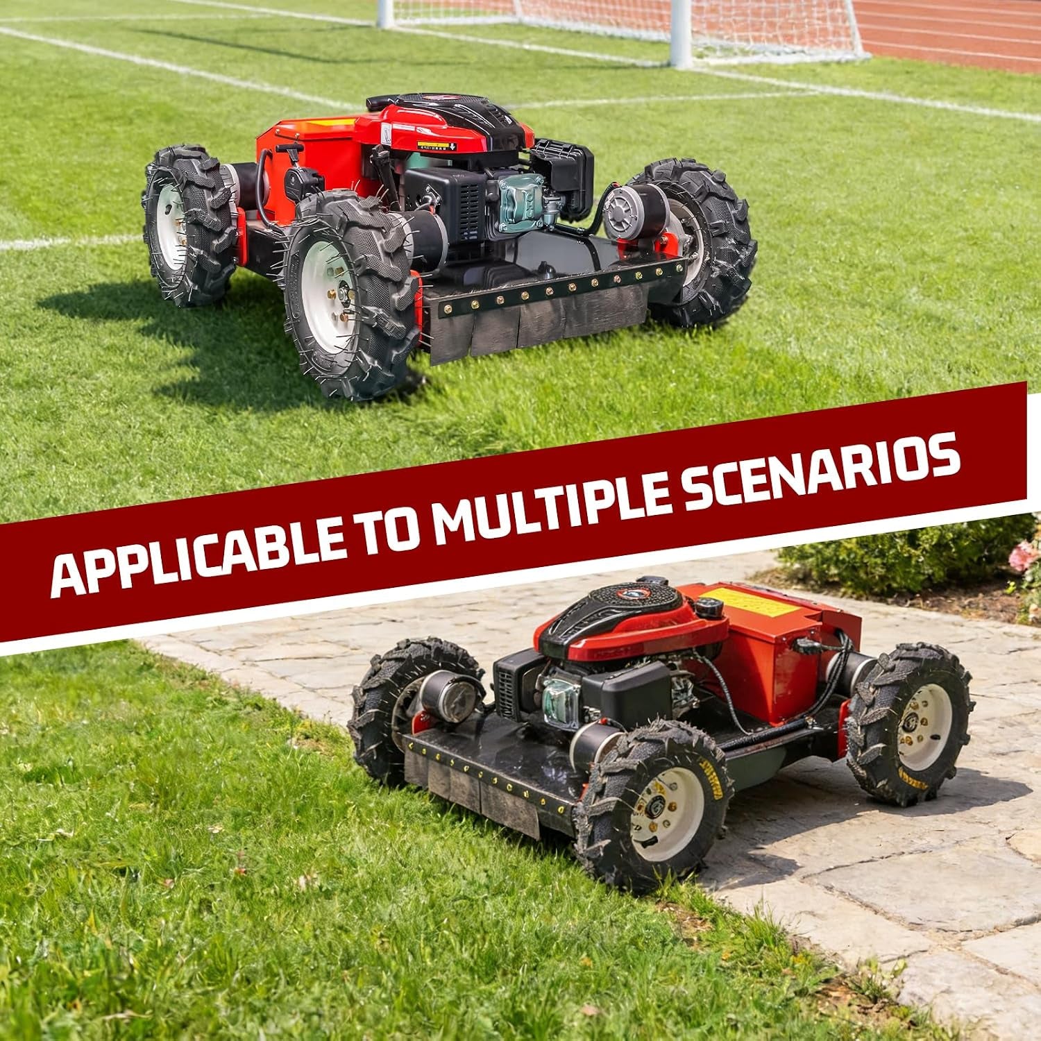 7.5HP 4WD Remote Control Mower, 55Cm Cutting Width