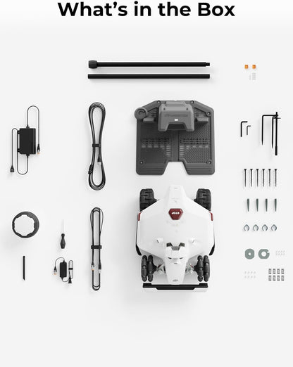 LUBA 2 AWD 5000 Robotic Lawnmower, Perimeter Wire Free for 1.25 Acre Lawn 80% Slope, APP Control with Virtual Boundaries, All-Wheel Drive, Multi-Zone Management…