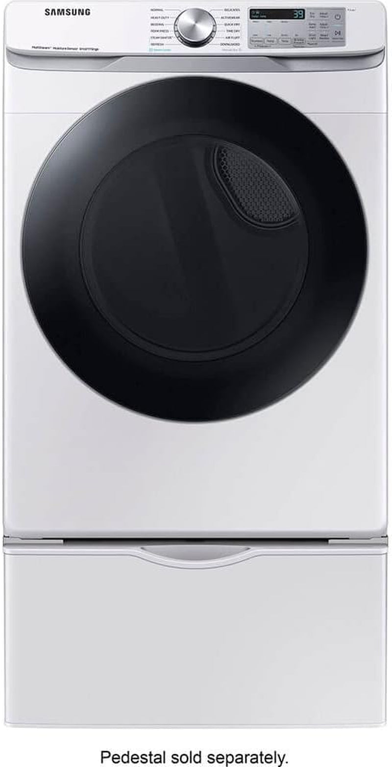 Samsung 7.5 Cu. Ft. Smart Electric Dryer with Steam Sanitize+, White, DVE45B6300W/A3