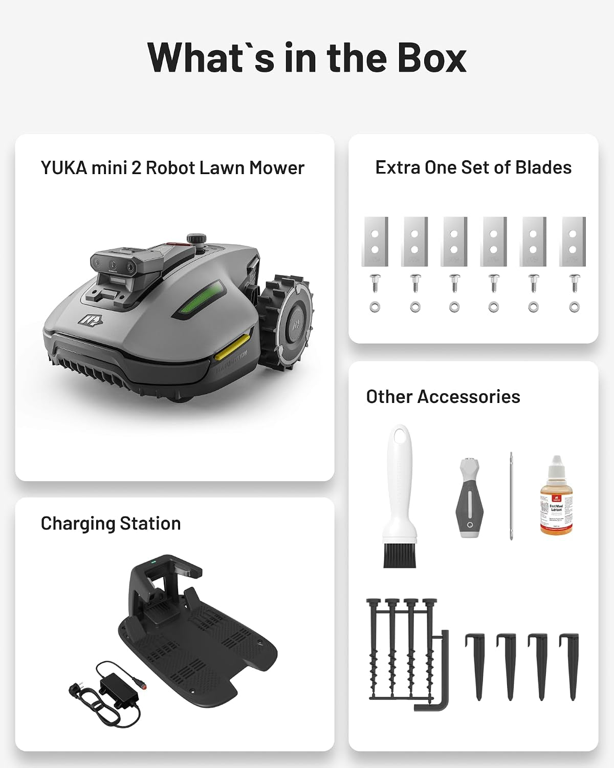 YUKA Mini 2 500 Robot Lawn Mower without Boundary