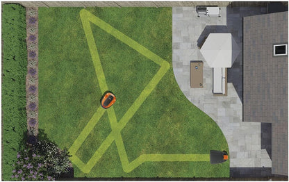 Easilife 800 Robotic Lawn Mower - Cuts up to 800 Sq M Ultra Quiet Mowing, Manicured Lawn, Bluetooth Application Control, Safety Sensors, Hose Washable, Lifestyle Functions, Frost Sensor