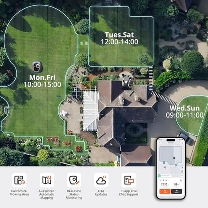 Segway  I105E Robotic Lawn Mower with Garage S, Rec. 500 M²
