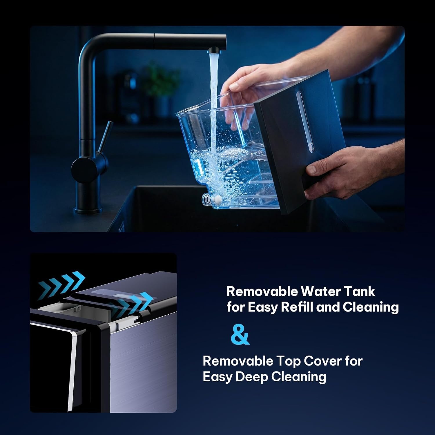 Nugget Ice Maker Countertop, Auto Drop Ice, Self Cleaning Ice Machine, 40 Lbs/24H Soft Chewable Ice, Self Dispensing Nugget Ice Maker for Home, Kitchen and Party