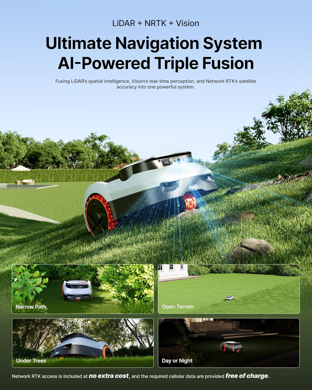 Segway  I210 Lidar Pro Robotic Lawn Mower, Rec. 1000 M²
