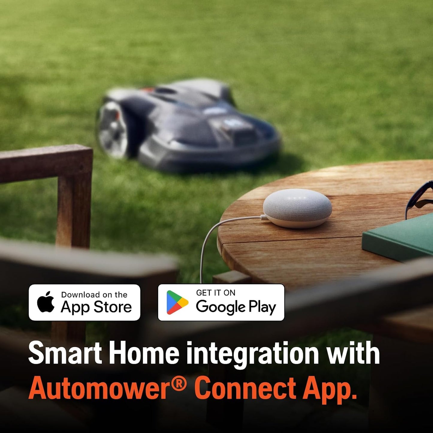 Robotic Lawnmower Automower Aspire R4 for Areas up to 400 M² I Robotic Lawnmower with Battery, Controlled via Connect App (Incl. Voice Control, Wi-Fi, Bluetooth) with Installation Kit