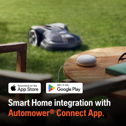 Robotic Lawnmower Automower Aspire R4 for Areas up to 400 M² I Robotic Lawnmower with Battery, Controlled via Connect App (Incl. Voice Control, Wi-Fi, Bluetooth) with Installation Kit