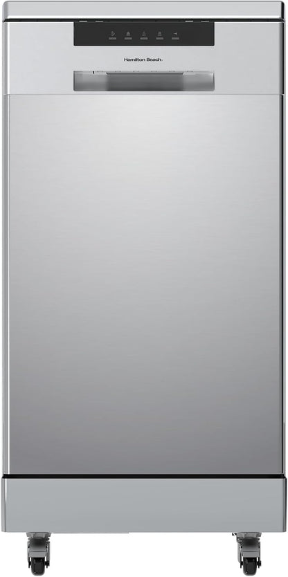 Portable Dishwasher, Ss/Platinum | Dishwasher with Wheels, 19In Wide, 8 Place Settings Capacity