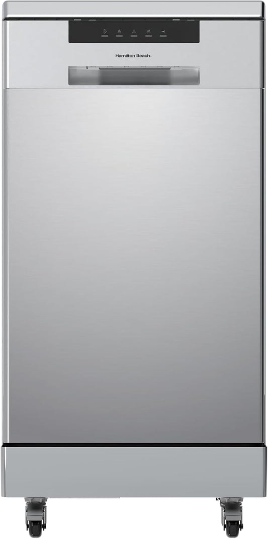 Portable Dishwasher, Ss/Platinum | Dishwasher with Wheels, 19In Wide, 8 Place Settings Capacity