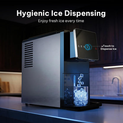 Nugget Ice Maker Countertop, Auto Drop Ice, Self Cleaning Ice Machine, 40 Lbs/24H Soft Chewable Ice, Self Dispensing Nugget Ice Maker for Home, Kitchen and Party