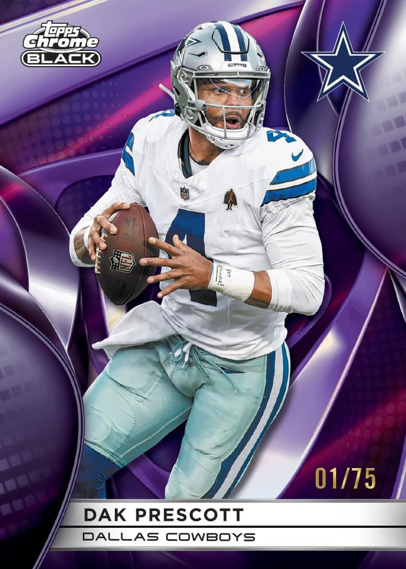 2025 Topps Chrome Black Football Hobby Box | 1 Auto per Box | 2025 Topps Chrome Black Football Hobby Box
