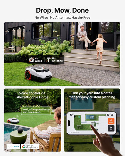 Segway  I208 Lidar Robotic Lawn Mower, with Garage M, Rec. 800 M²