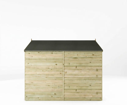 WALTONS 8X6 Overlap Storage Shed | Apex Roof | 7Mm Overlap Cladding | Wooden Garden Storage Shed | Felt and Fixings Included (8 X 6 Double Door No Windows)