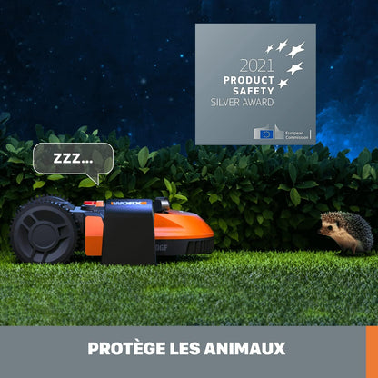 Landroid plus WR165E Robotic Lawnmower with Boundary Cable for Gardens up to 500 M² (AIA Navigation, App Control, Wifi, Bluetooth and Floating Mower - Max Gradient: 35%)