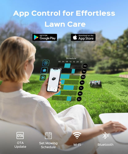 2026 New M800Plus Robot Lawn Mower, 8611 Sq.Ft, Jet Black | Wire Free, GPS & 3D Vision, 32.8 Ft Magnetic Stripe, Obstacle Avoidance, Auto-Charging, APP Control, Bow-Shaped Mowing