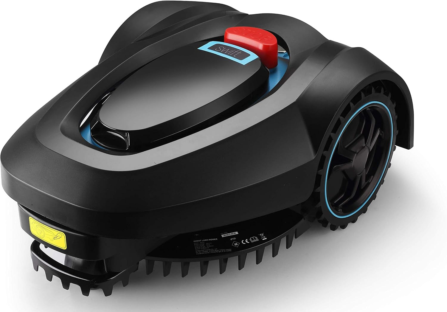RM18 28V Robotic Lawnmower Autocharging Self-Propelled 18Cm Cut Width and 20-60Mm Cutting Heights Robot Lawn Mower with Samsung Battery for Lawns up to 600M² Include Garage