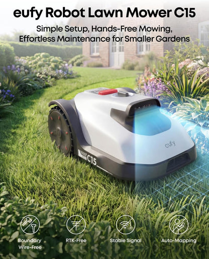 Robot Lawn Mower, C15 without Boundary with Garage, 500 M² Coverage