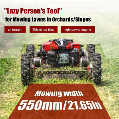 7.5HP 4WD Remote Control Mower, 55Cm Cutting Width