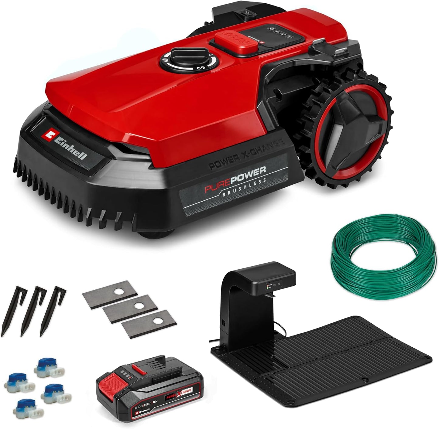 Robot Lawnmower 18V, Long-Life Battery, App Control