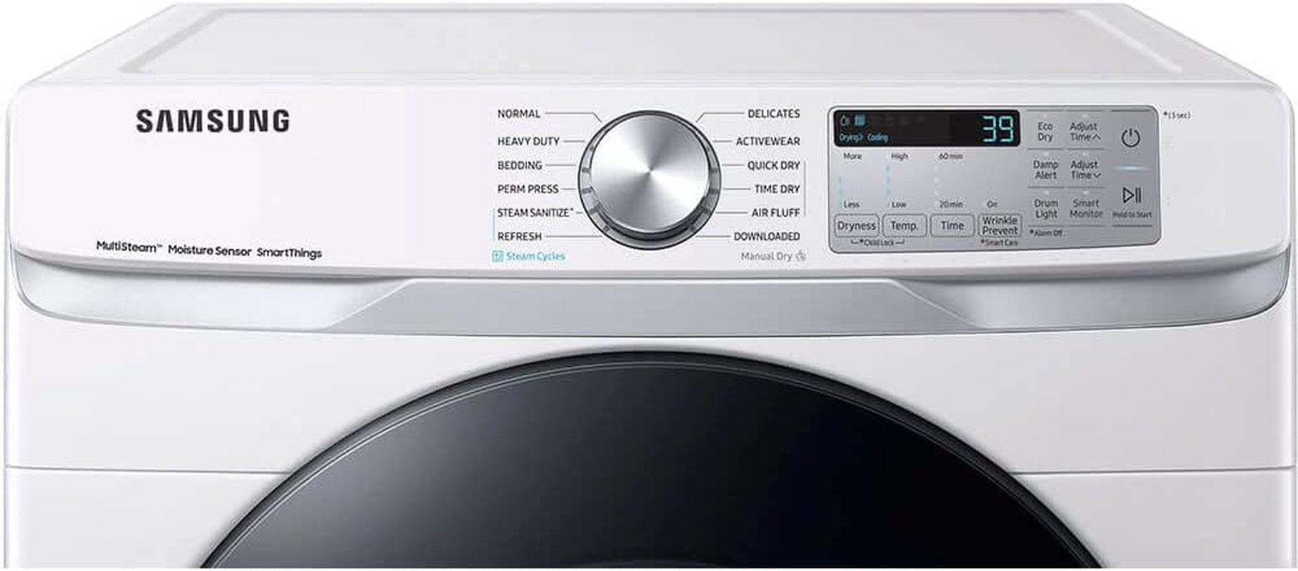 Samsung 7.5 Cu. Ft. Smart Electric Dryer with Steam Sanitize+, White, DVE45B6300W/A3