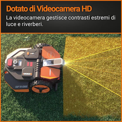 Landroid L WR148E Robot Lawn Mower for Large Gardens up to 800M2 / Automatic Robotic Lawn Mower for Manicured Lawn with Application Control, Wifi Connectivity