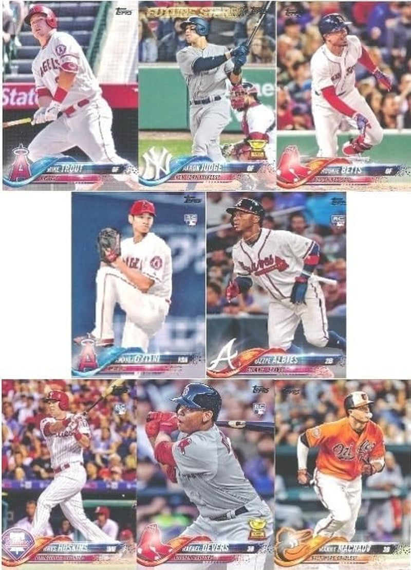 2018 Topps Baseball 708 Card Complete Factory Set with EXCLUSIVE CHROME ROOKIE RELIC! Includes Rookies of Ronald Acuna Jr, Gleyber Torres,Shohei Ohtani & More! Includes All Series 1 & 2 Cards!