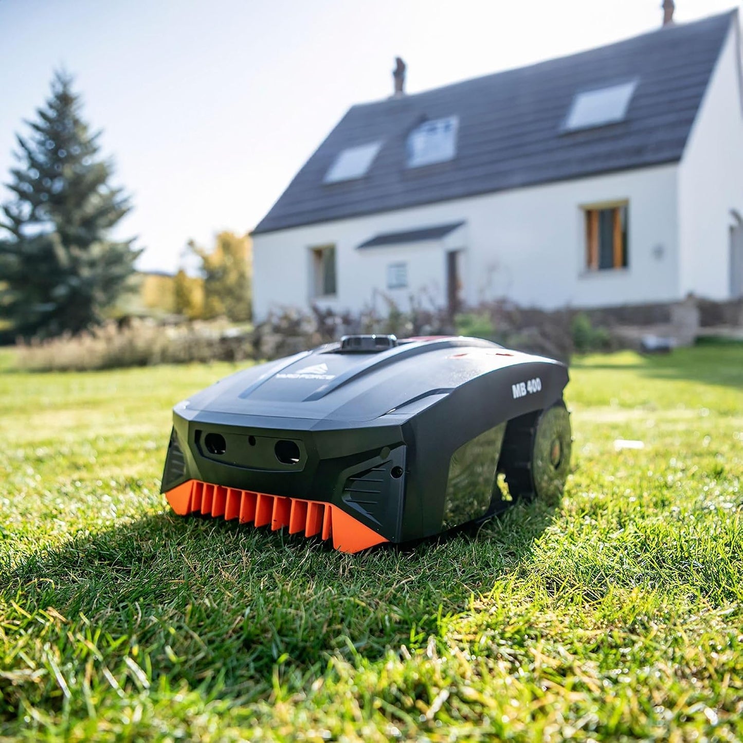 MB400 Robotic Lawn Mower – 20V Lithium Battery, 16Cm Adjustable Cutting Height 20–55Mm, Bluetooth App Control, Ideal for Lawns up to 400M²