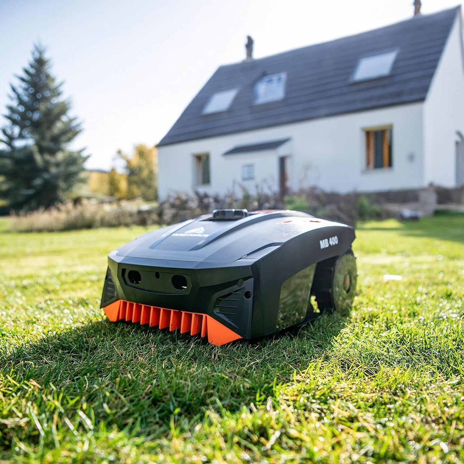 MB400 Robotic Lawn Mower – 20V Lithium Battery, 16Cm Adjustable Cutting Height 20–55Mm, Bluetooth App Control, Ideal for Lawns up to 400M²