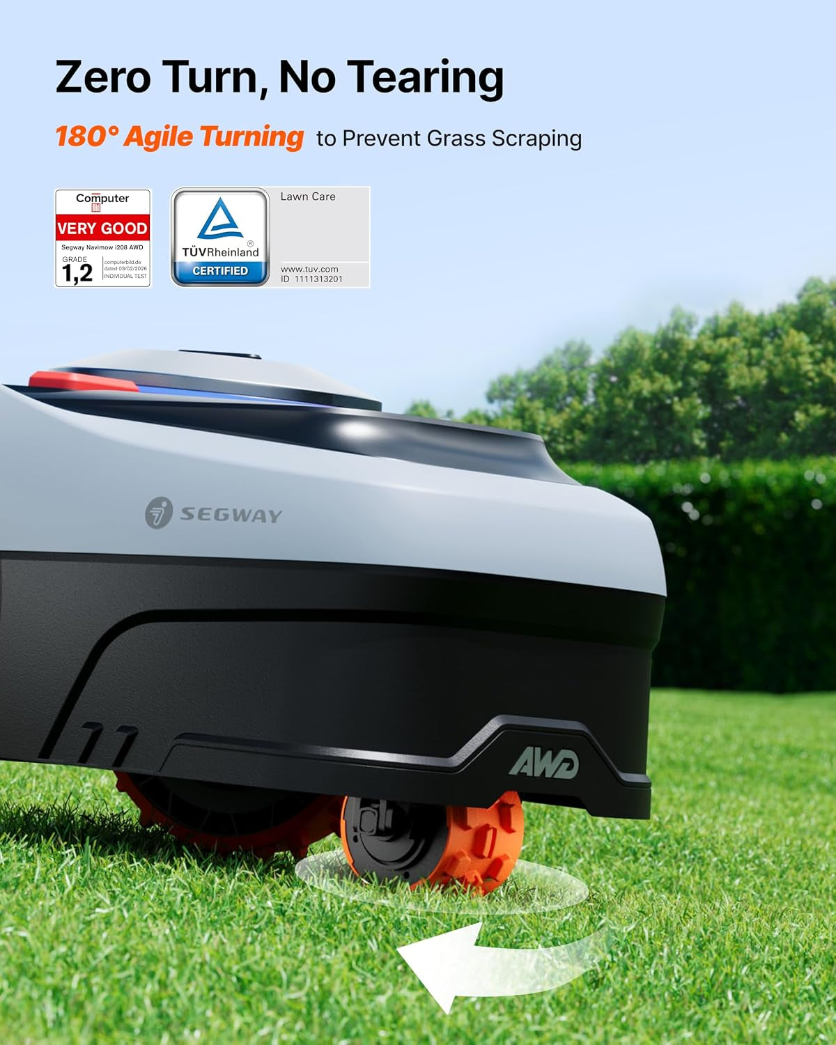 Segway  I208 AWD Robotic Lawn Mower with Garage S, Rec. 800 M²