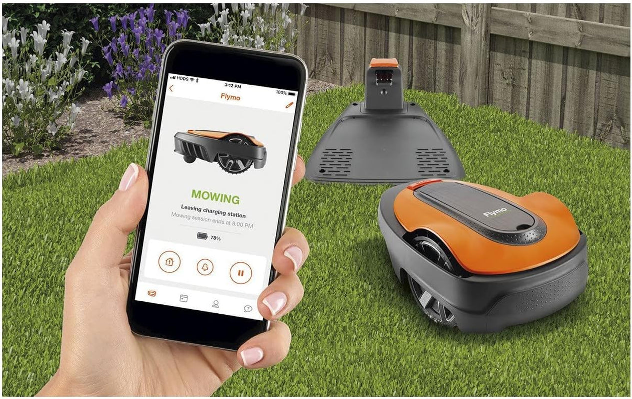 Easilife 800 Robotic Lawn Mower - Cuts up to 800 Sq M Ultra Quiet Mowing, Manicured Lawn, Bluetooth Application Control, Safety Sensors, Hose Washable, Lifestyle Functions, Frost Sensor