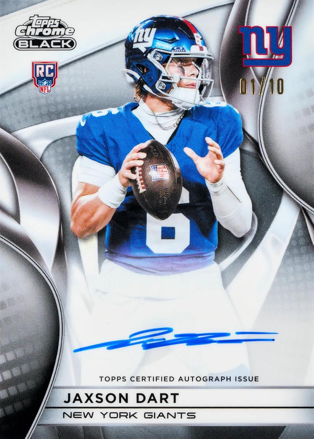 2025 Topps Chrome Black Football Hobby Box | 1 Auto per Box | 2025 Topps Chrome Black Football Hobby Box