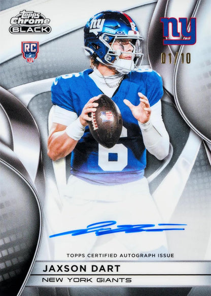 2025 Topps Chrome Black Football Hobby Box | 1 Auto per Box | 2025 Topps Chrome Black Football Hobby Box