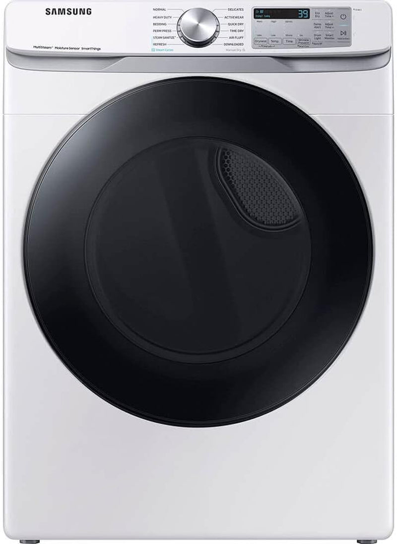 Samsung 7.5 Cu. Ft. Smart Electric Dryer with Steam Sanitize+, White, DVE45B6300W/A3