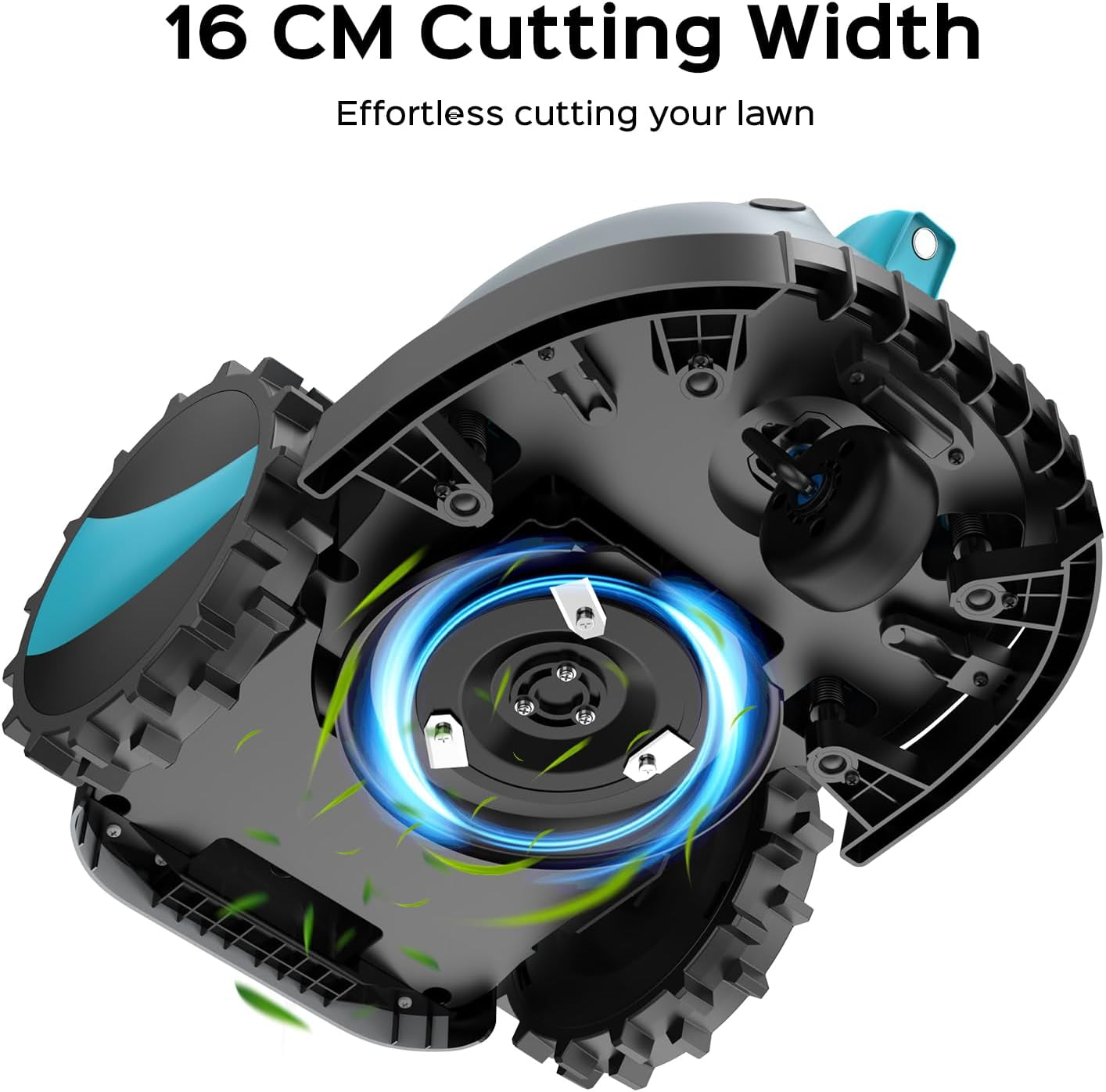 V100 Robot Lawnmower without Boundary, Vision Navigation, 150 Obstacle Dectection,Adjustable Cutting Height,Magnetic Wires,Robotic Lawnmower with 4Ah Battery-Ideal for Small Lawns up to 150M²