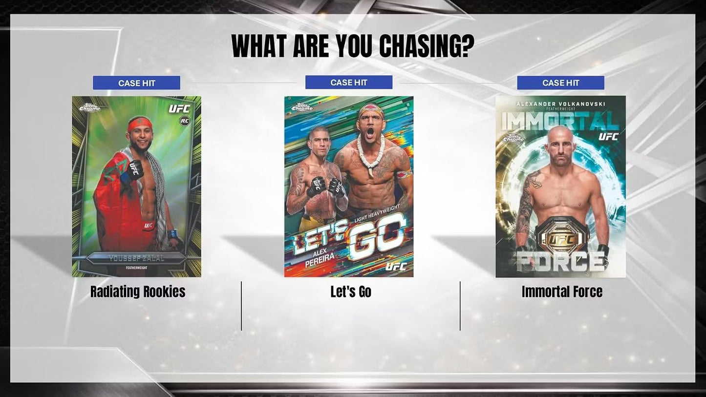 2026 Topps Chrome UFC Hobby Trading Card Box (2 Autographs per Trading Card Box)