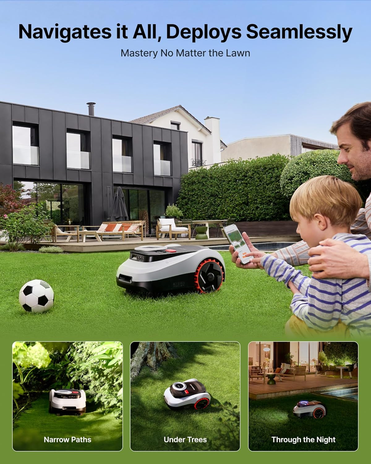 Segway  I208 Lidar Robotic Lawn Mower, with Garage M, Rec. 800 M²