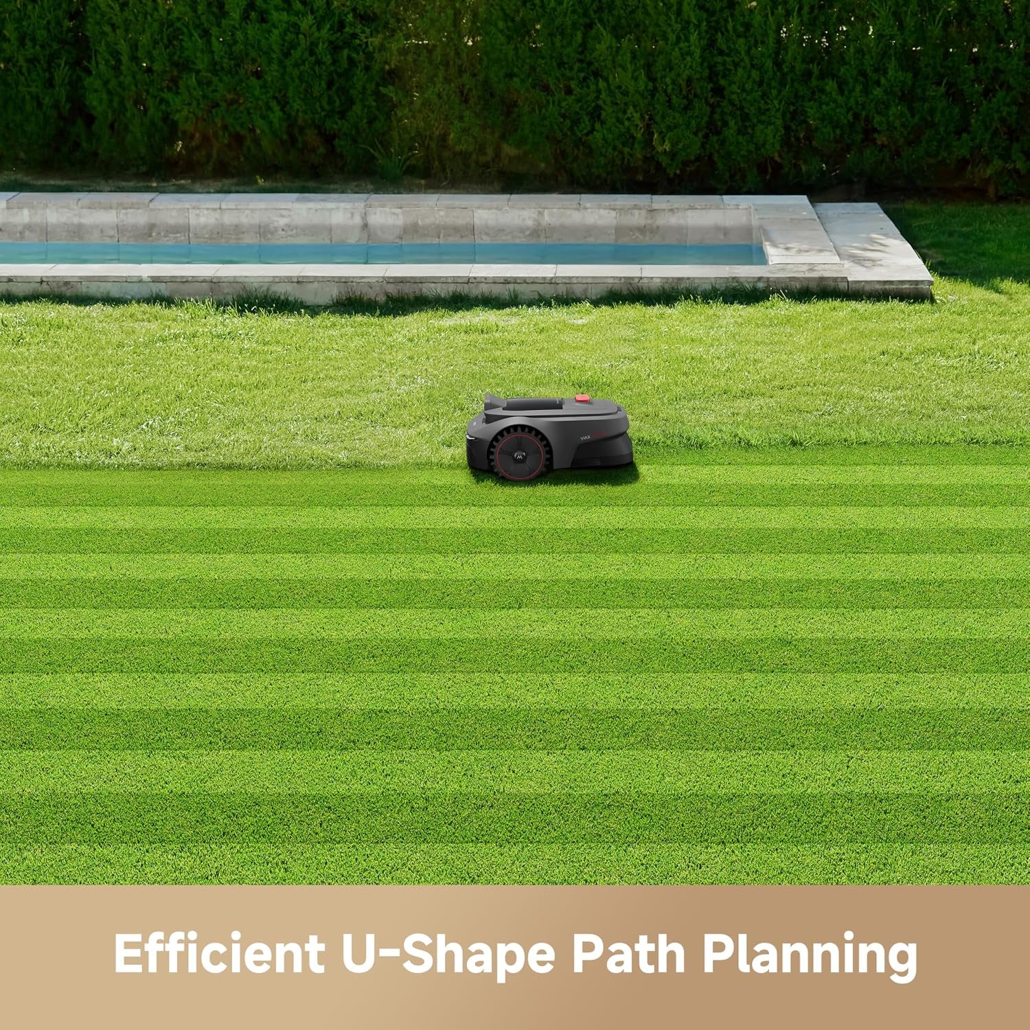 Viax 300 Robot Lawnmower without Boundary, Recommended 300 ㎡, Ai-Assisted Auto Mapping, U-Shape Path Planning, Dual-Vision Obstacle Avoidance, Edge Cutting, Complex Terrain, App Control