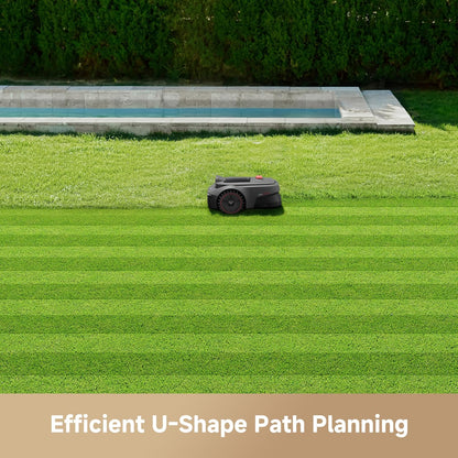 Viax 300 Robot Lawnmower without Boundary, Recommended 300 ㎡, Ai-Assisted Auto Mapping, U-Shape Path Planning, Dual-Vision Obstacle Avoidance, Edge Cutting, Complex Terrain, App Control
