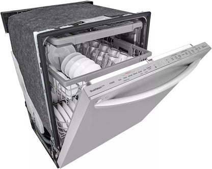 LG LDTS5552S Top Control Dishwasher with Quadwash, Truesteam, Dynamic Dry, 3Rd Rack, 46 Dba, Printproof Stainless Steel