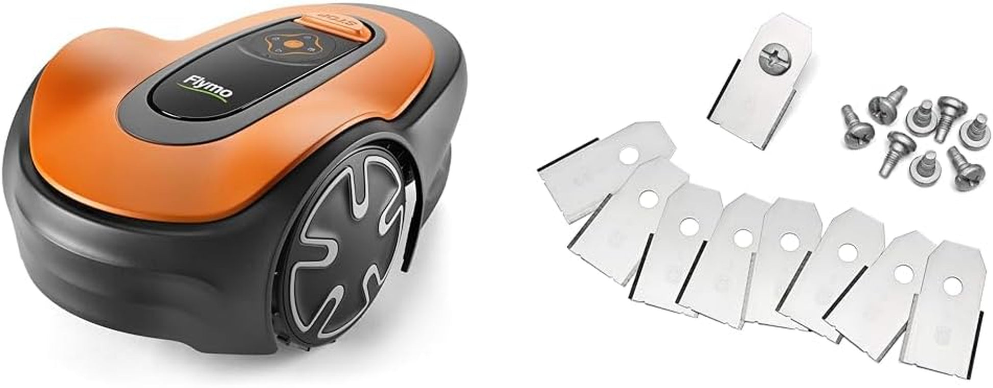 Easilife 150 GO Robotic Lawn Mower - Cuts up to 150 Sq M, Ultra Quiet Mowing & FLY072 X9 1200R Robotic Metal Blades - 595286601
