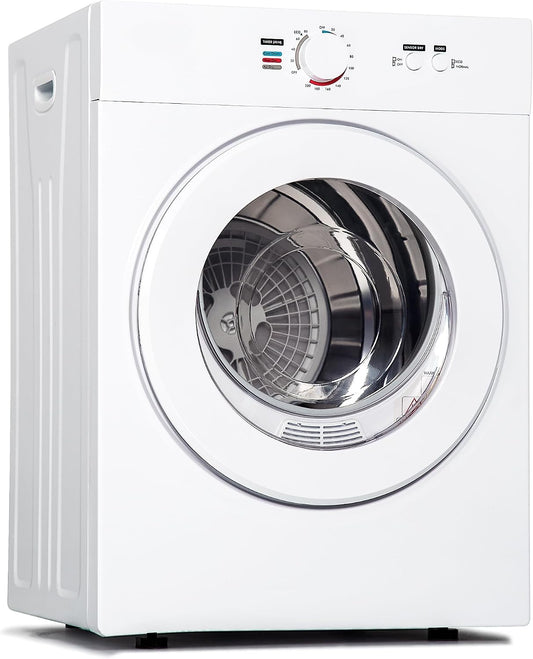 1.8 Cu.Ft Portable Clothes Dryer 1020W Compact Laundry Drying | Durable Stainless Steel Drum, 7 Drying Modes with ECO Energy Saving, Wall-Mountable Space-Saver for Apartments & Rvs