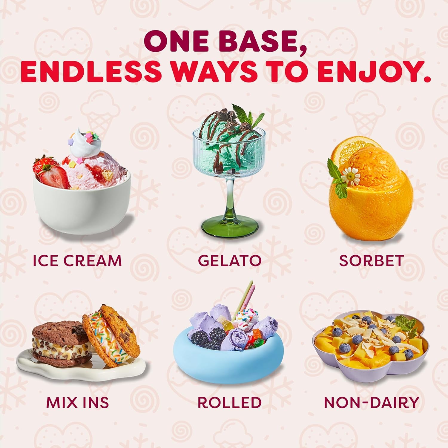 Instantchill Ice Cream Maker with Built‑In Compressor, No Pre‑Freezing, Real Ice Cream in Minutes*, Gelato, Sorbet, Rolled, Non‑Dairy, Mix‑Ins, Easy Clean Up, Quiet, Makes up to 2 Pints