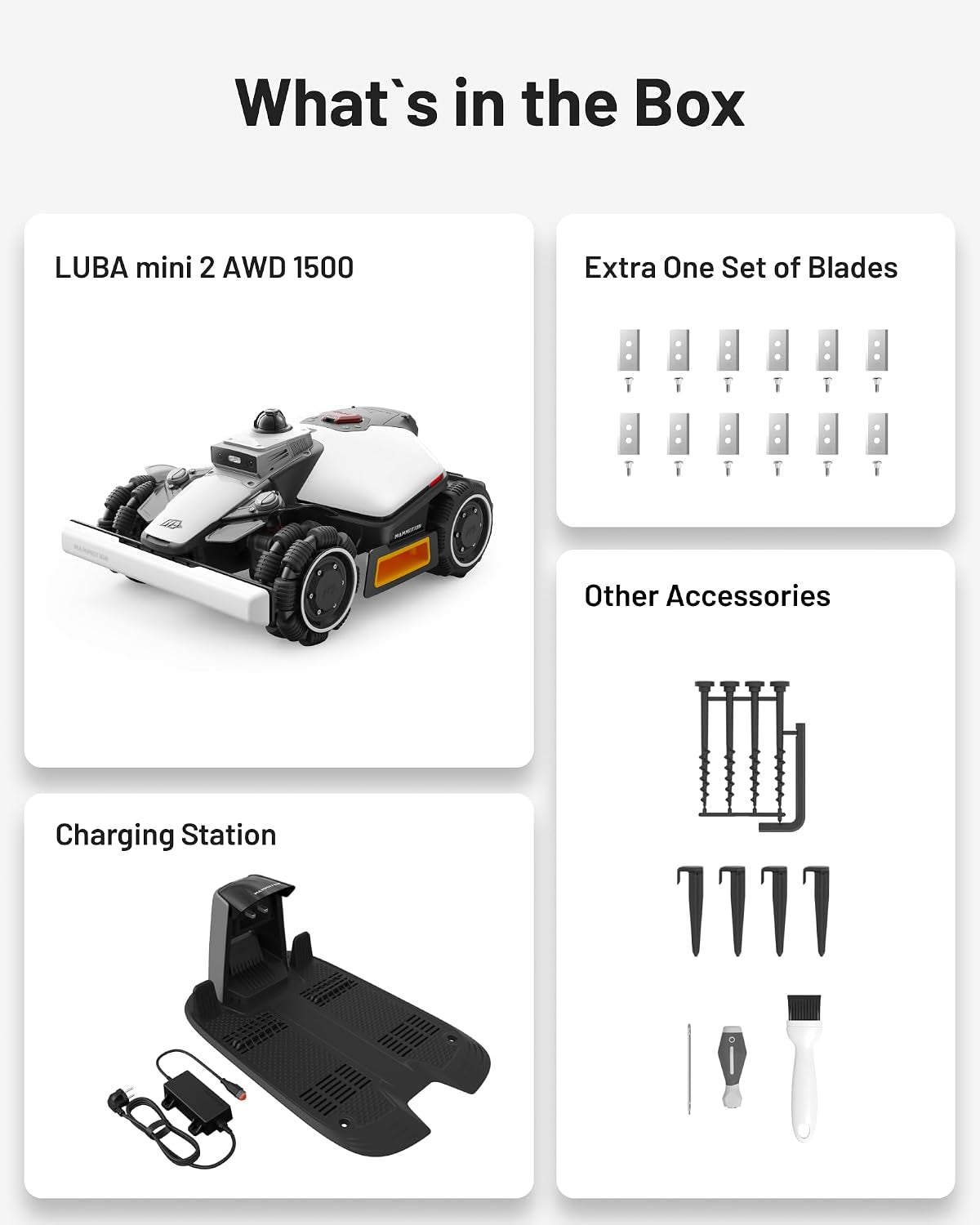 LUBA Mini 2 AWD 1500 Robot Lawn Mower