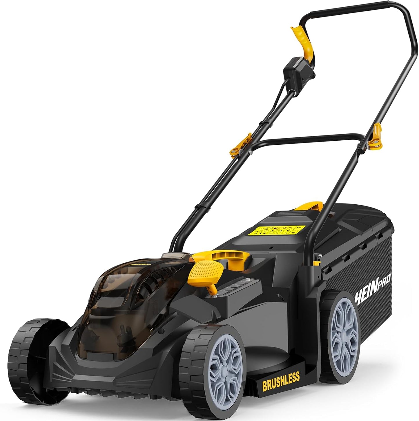 Cordless Lawn Mower Compatible with Dewalt 20V MAX Battery | 14", 2-In-1 Brushless Electric Lawn Mower for Small Yards, Push Mowers with 5-Position Height Adjustment, Black (Tool Only)
