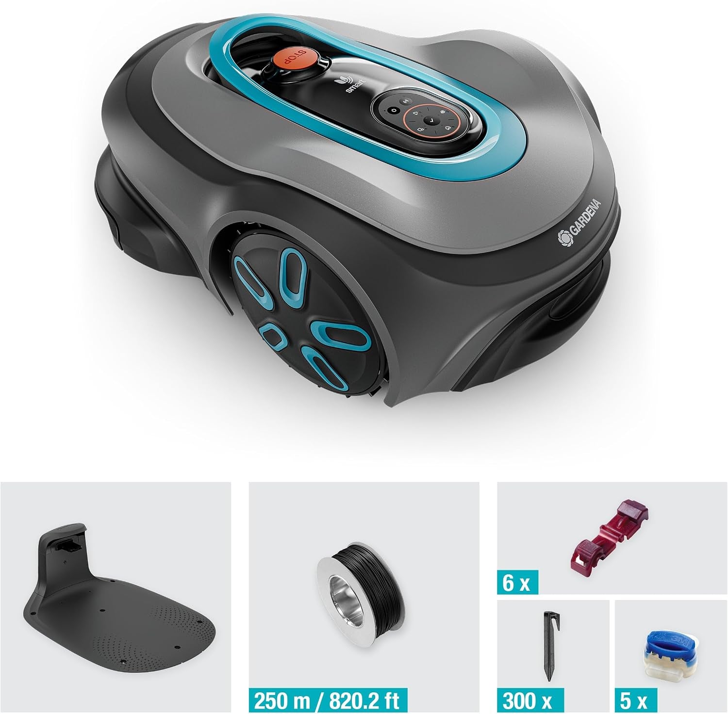 Smart SILENO Max 1500 M² Robotic Lawnmower, for Lawns up to 1500 M², LONA Intelligence, Trim-To-Edge, Duoconnect, Quiet Operation, Intelligent Mower with App Control, UK Plug (19903-28)